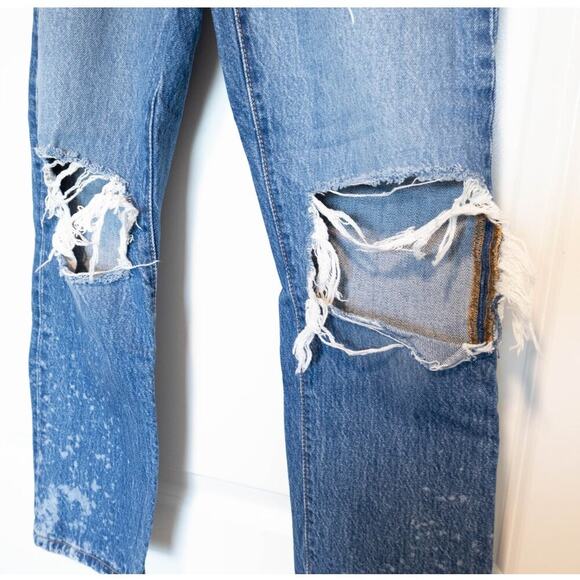 Levi's 501 Original Cropped Ladies Jeans Size 25 W , 26L - Picture 4 of 11